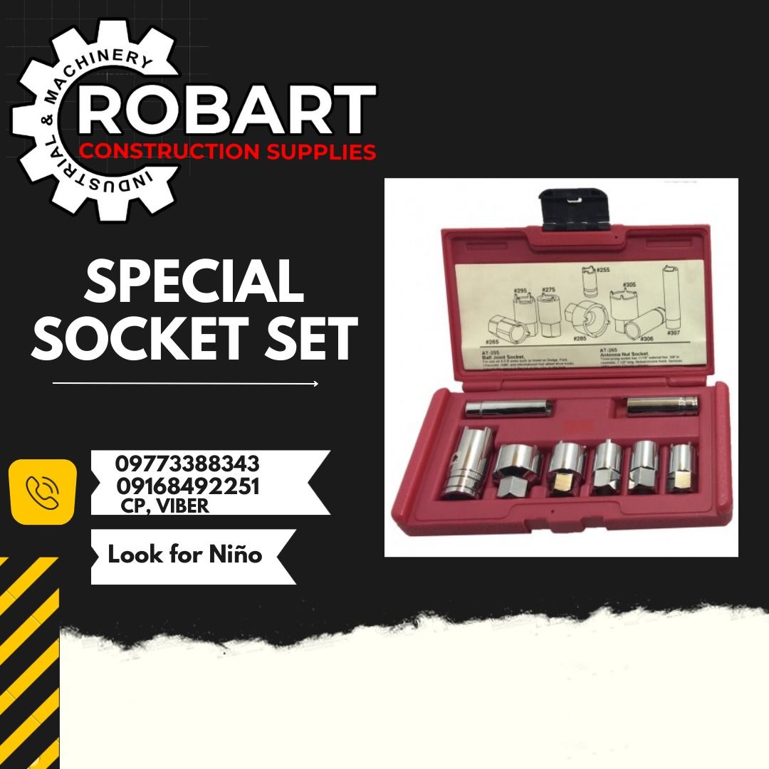 SPECIAL SOCKET SET, Commercial & Industrial, Construction Tools ...