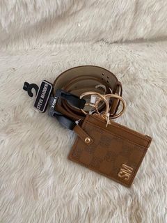 Steve Madden Brown Womens Belt with Mini Coin Purse size: Small , XL