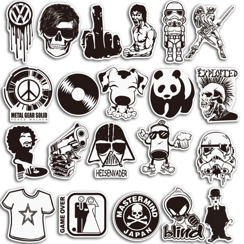 100Pcs DIY Stickers, Vinyl Waterproof Stickers for Laptop,Guitar