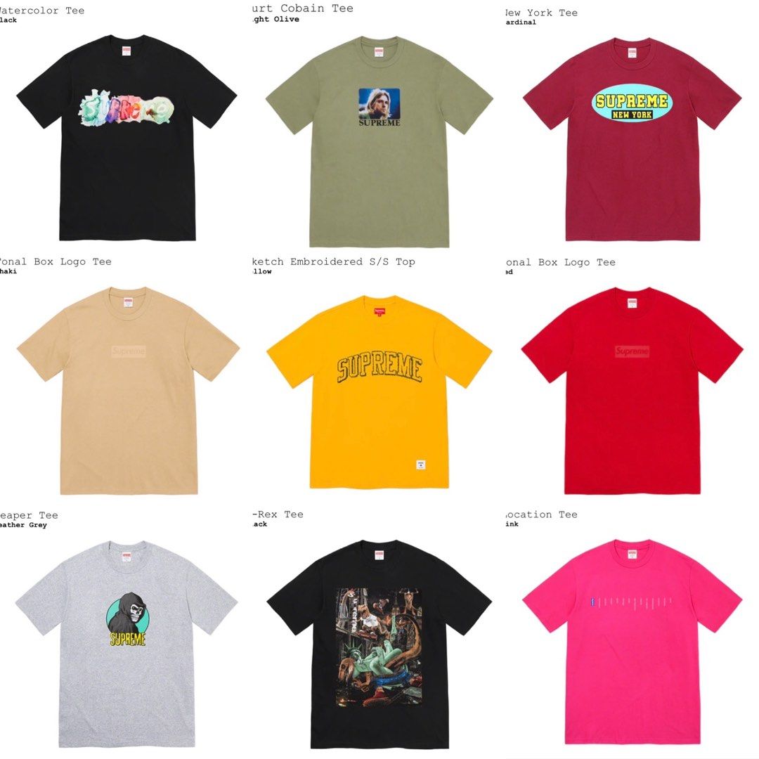 Seasonal Wrap入荷 Supreme Kurt Cobain Tee ecousarecycling.com