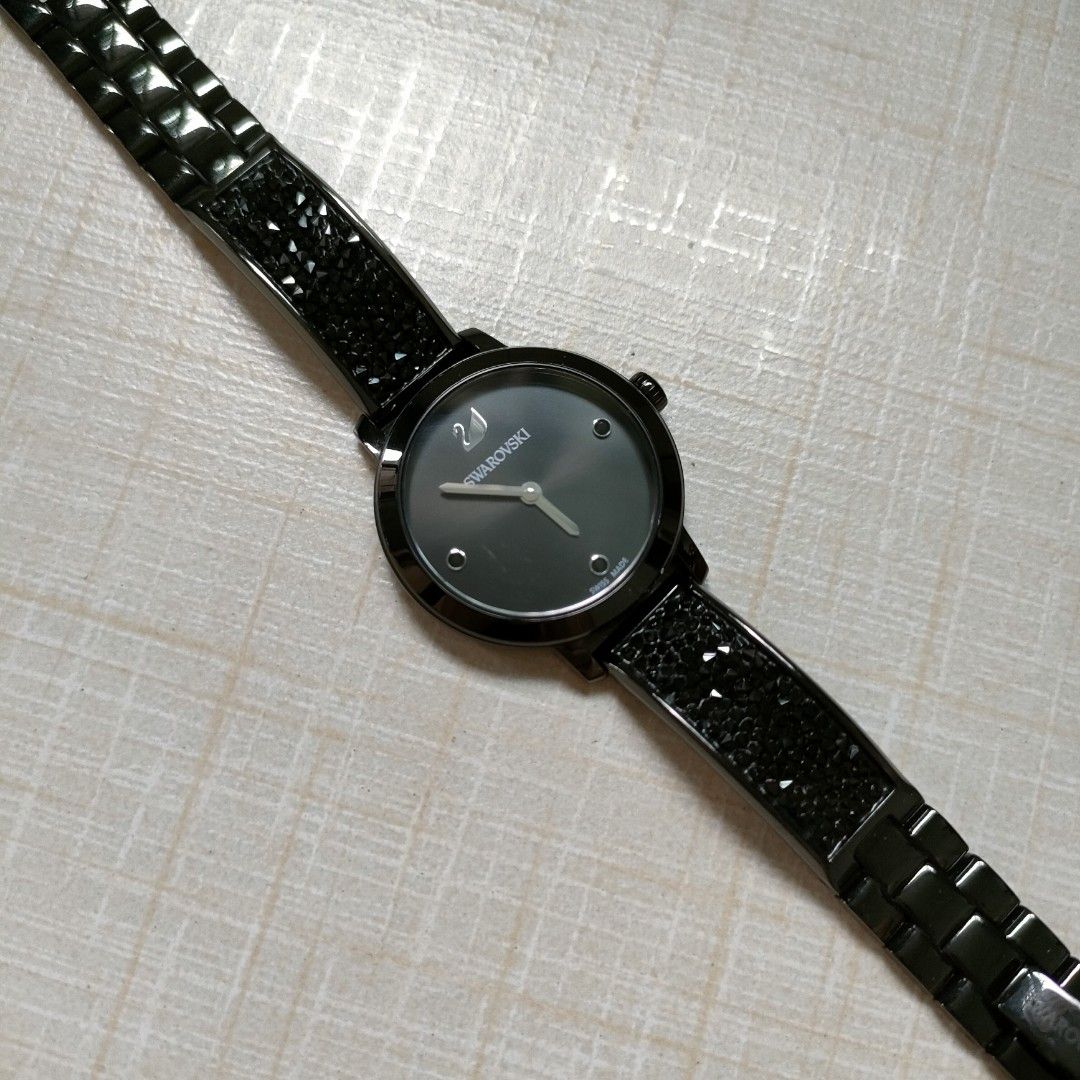 Swarovski COSMIC ROCK WATCH METAL BRACELET BLACK Mobile Phones Gadgets Wearables Smart Watches on Carousell