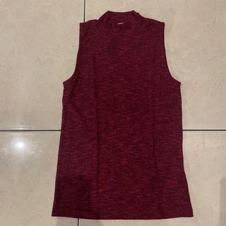 Tanktop turtleneck stradivarius maroon