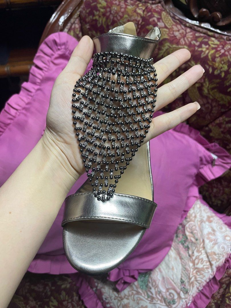 Thalia sodi tibby mesh embellished wedge sandals on sale