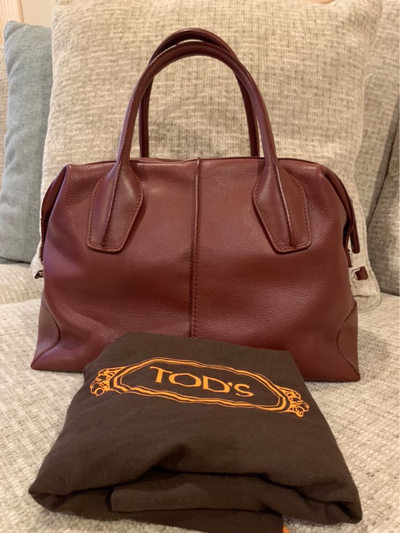 Sac Tods D-Styling Double Zip 2WAY En Cuir Brun - Occasion Très Bon état - Marque De Luxe Italie