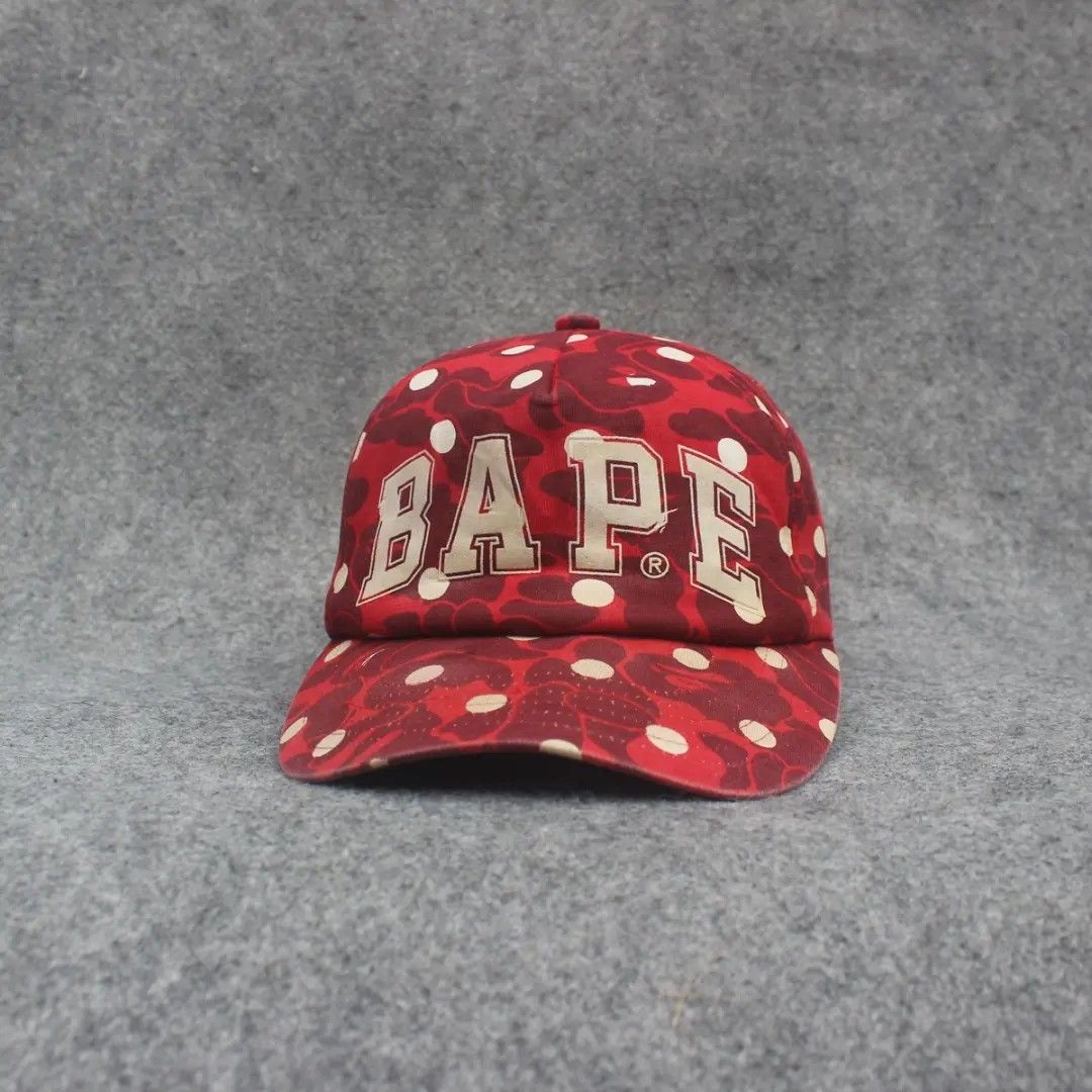 Topi Bape Camo Red OSFA Adjustable Second Original Murah