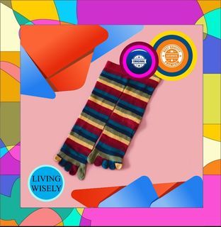 TopShop Rainbow Multicoloured Toe Socks