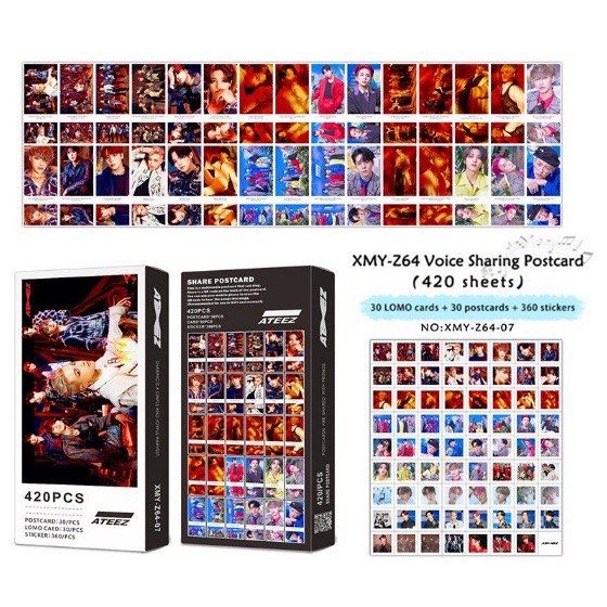  ATEEZ Photocards Stickers Set 190 PCS ATEEZ Stickers