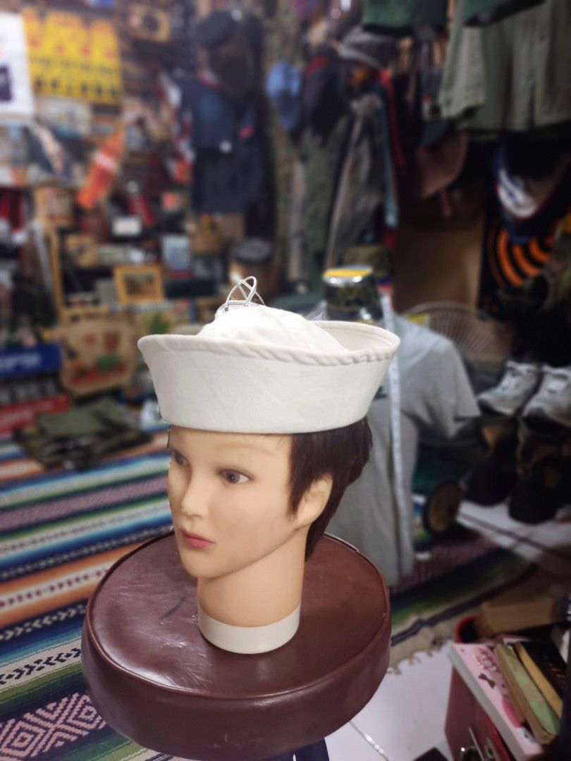 US navy dixie cup sailor hat, Men's Fashion, Watches & Accessories, Cap ...