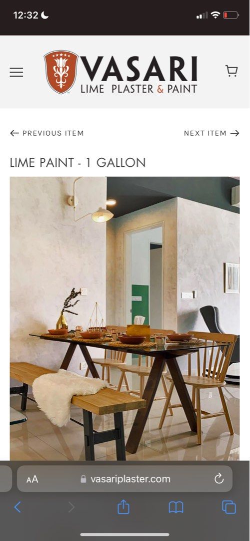 Vasari Lime Wash/ Lime paint (5 Gallon), Furniture & Home Living, Home