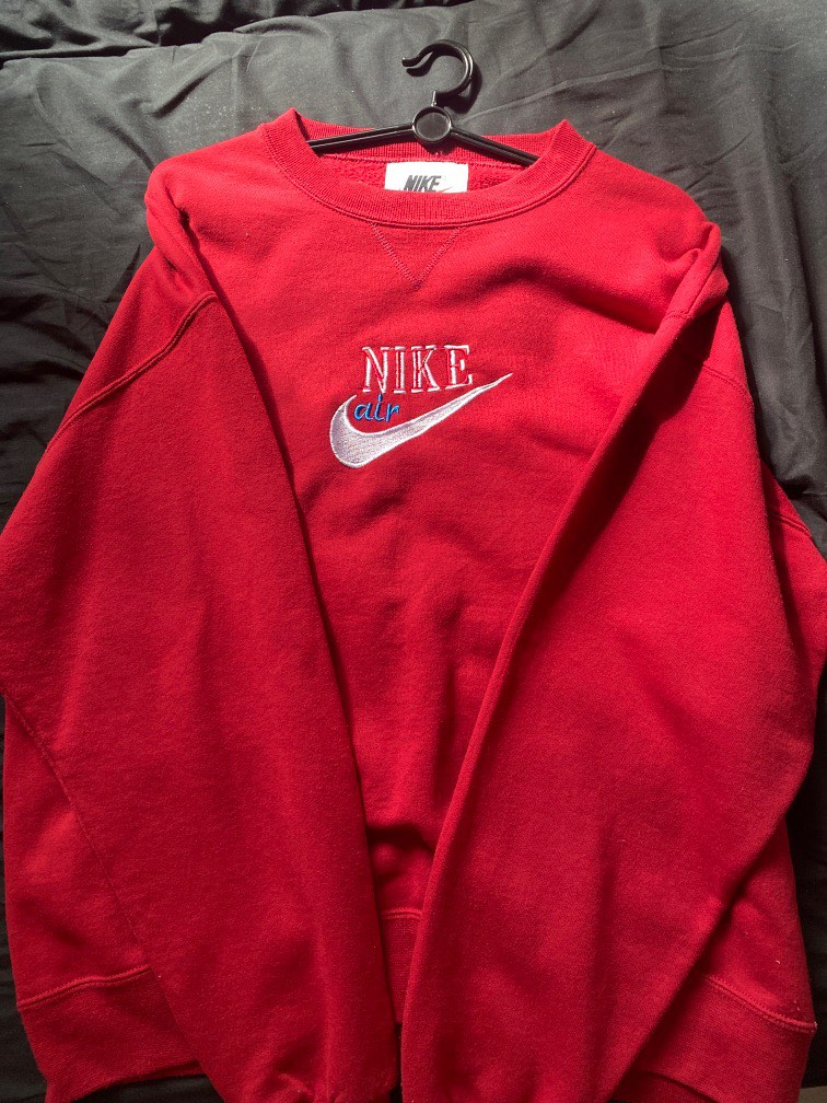 Red nike vintage discount sweatshirt