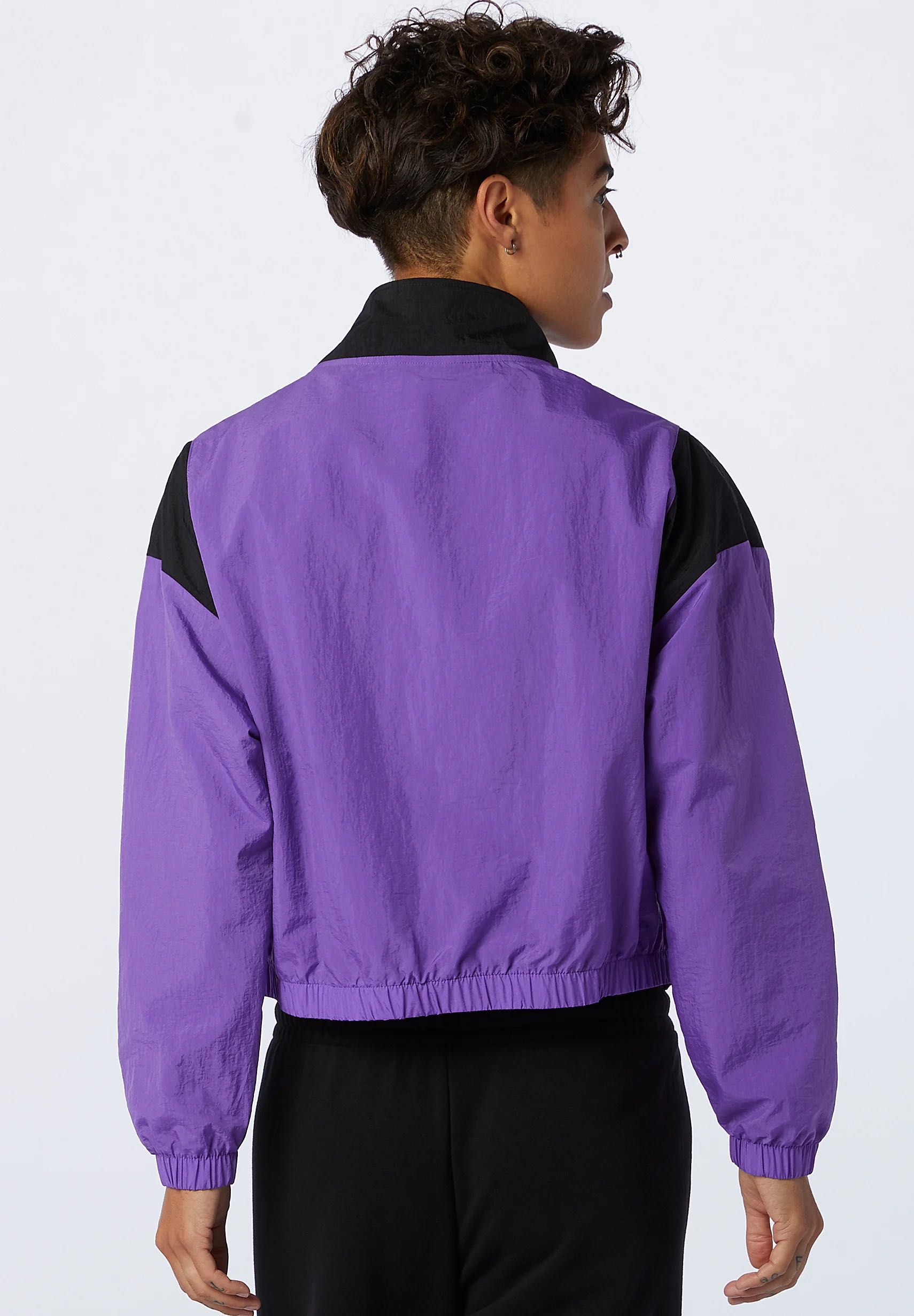 Vintage Retro New Balance Oversized Woven Windbreaker Jacket in Mirage Violet Purple