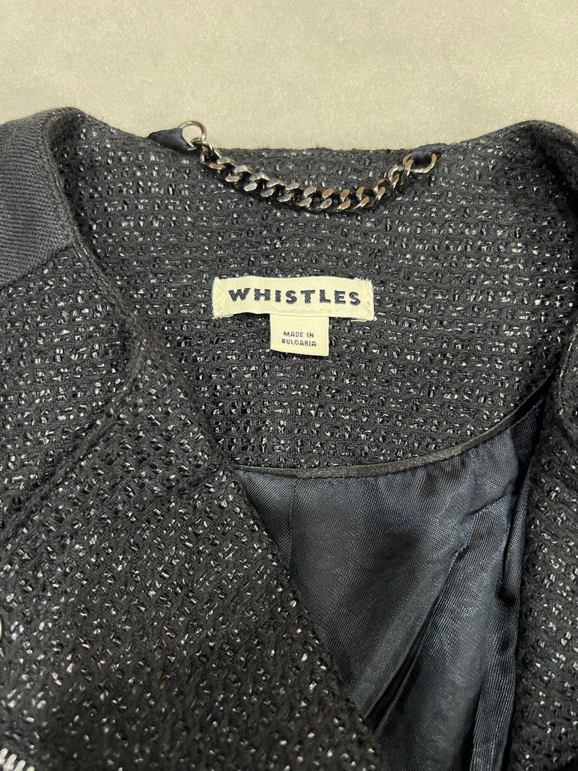 Whistles Tweed Biker Jacket, Women's Fashion, Coats, Jackets and Outerwear on Carousell
