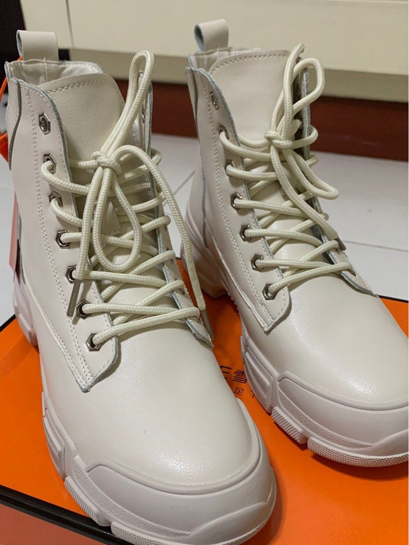 Cheap white sale combat boots