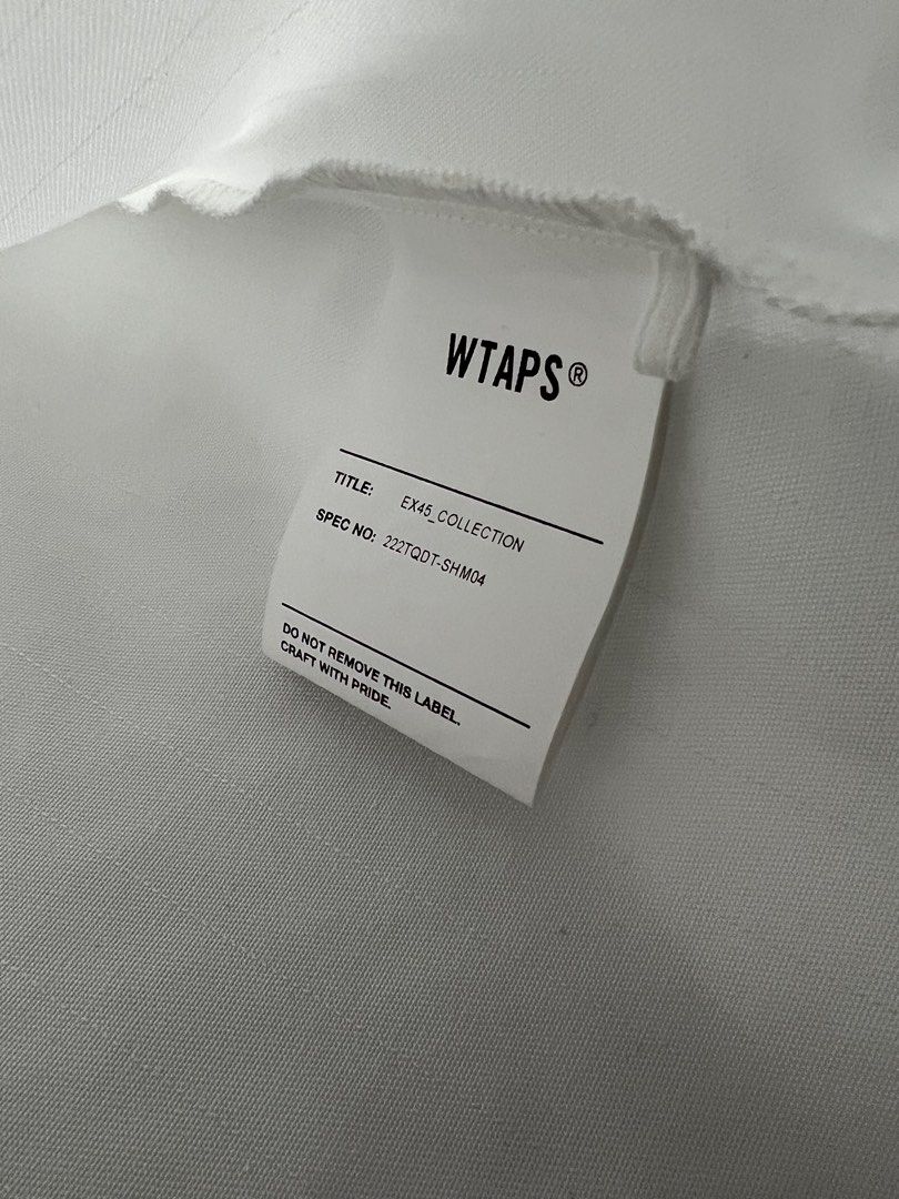 WTAPS shirt LEAGUE 01 / LS / CTPL. TWILL white size 02, 男裝, 外套