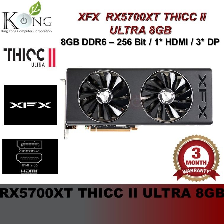XFX RX 5700 XT THICC II ULTRA 8GB USED Computers Tech Parts