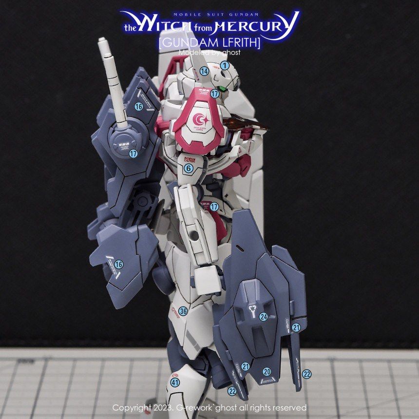 [Yan] HG Lfrith Gundam (G Rework Ver.) Ghost Custom Fluorescent