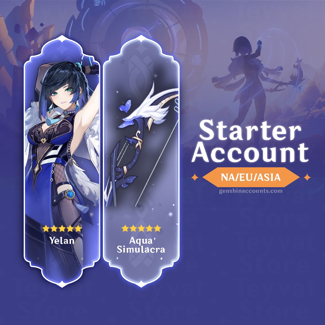 Yelan + Aqua Simulacra Signature Weapon AR10 Genshin Impact Starter