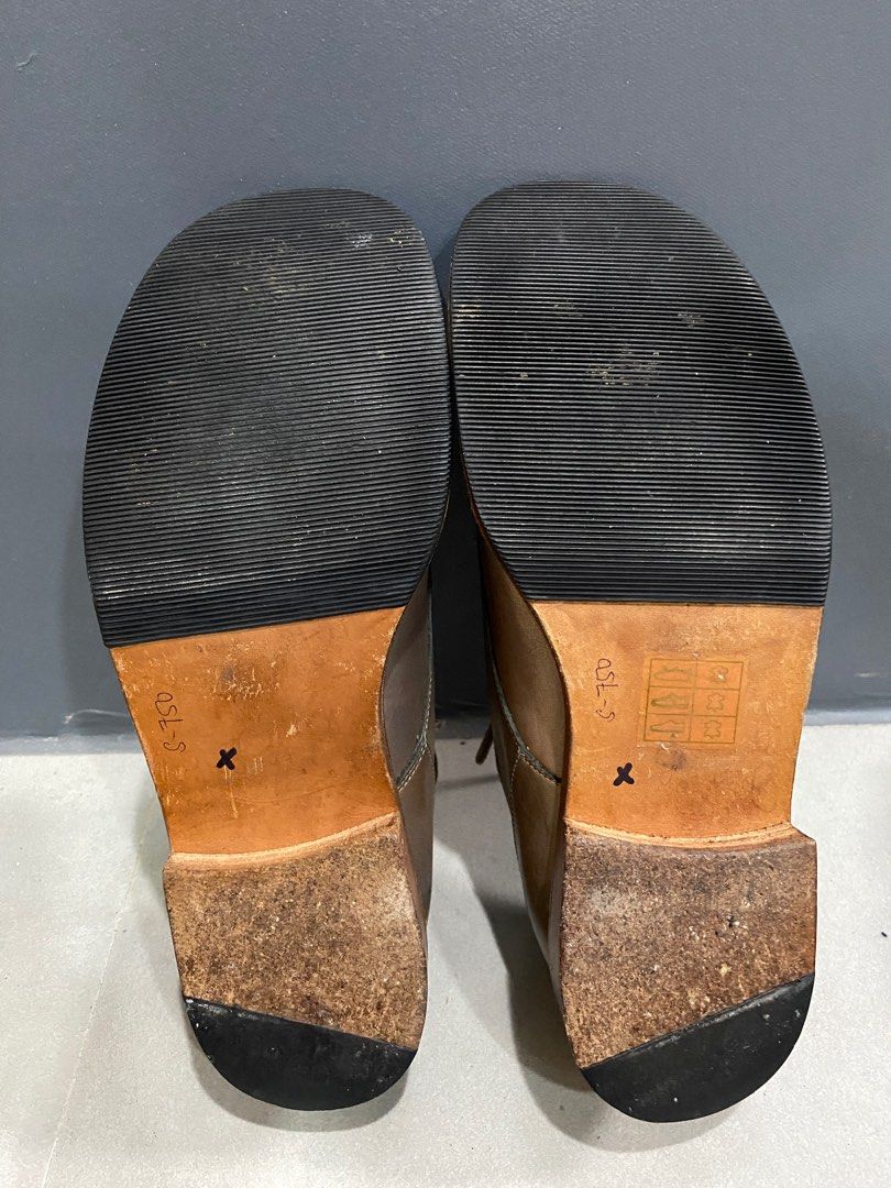 Bottes Cuir Motard Y's Yohji Yamamoto - Noires Avec Sangle - Taille 4 (7.5 US)