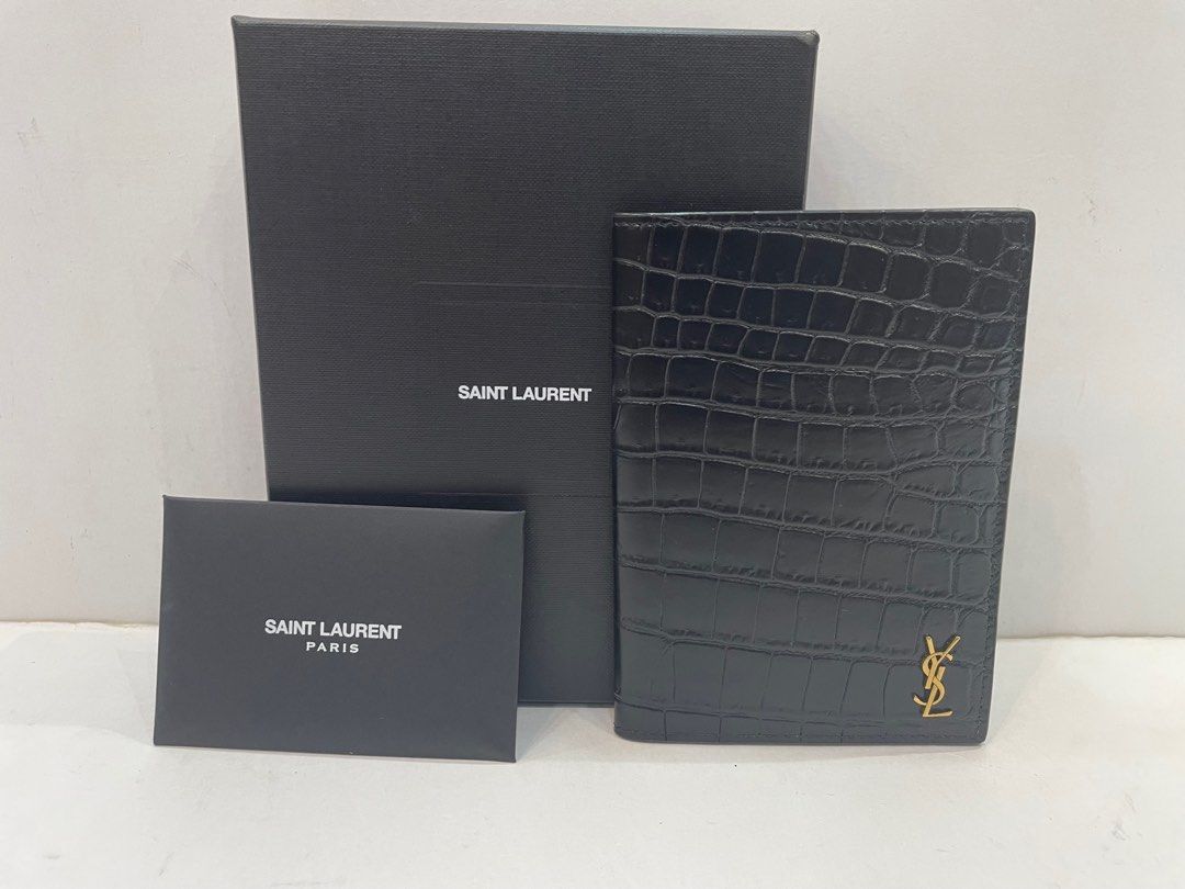 Saint Laurent YSL Quilted Leather Passport Case
