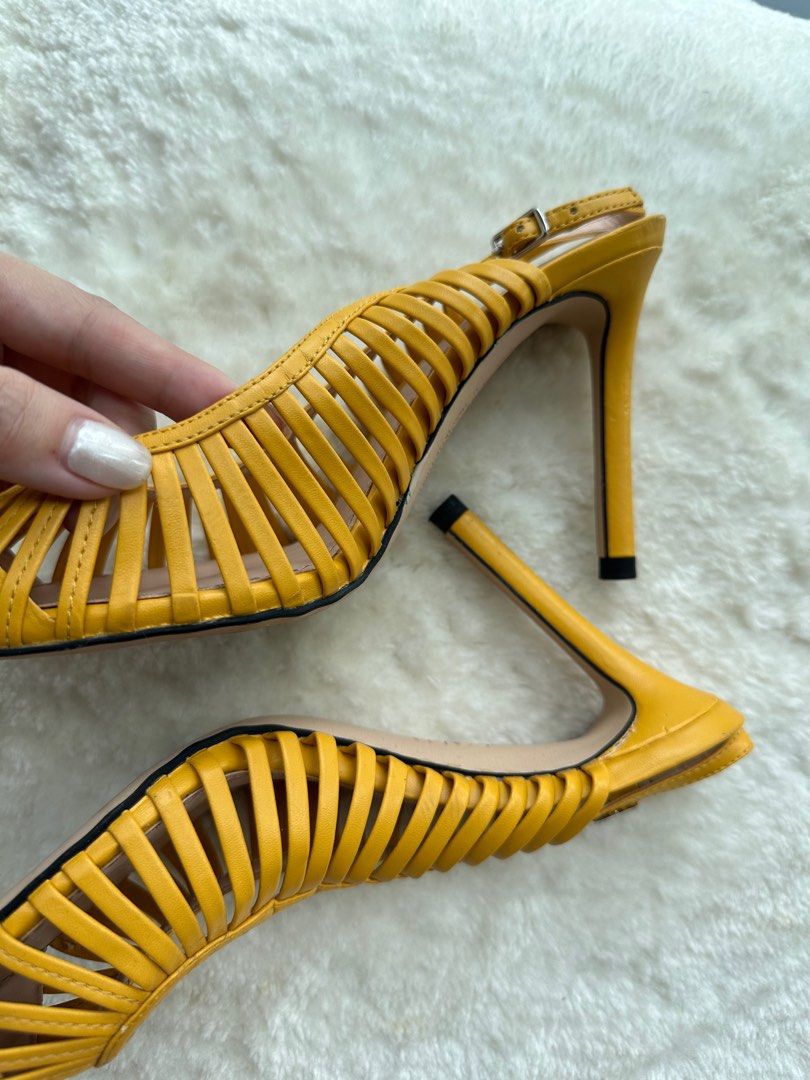 Mustard slingback heels hot sale
