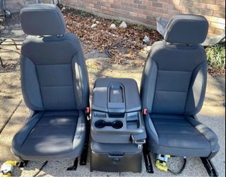 2014-2022 Chevy GMC Silverado Sierra Black Cloth Seats