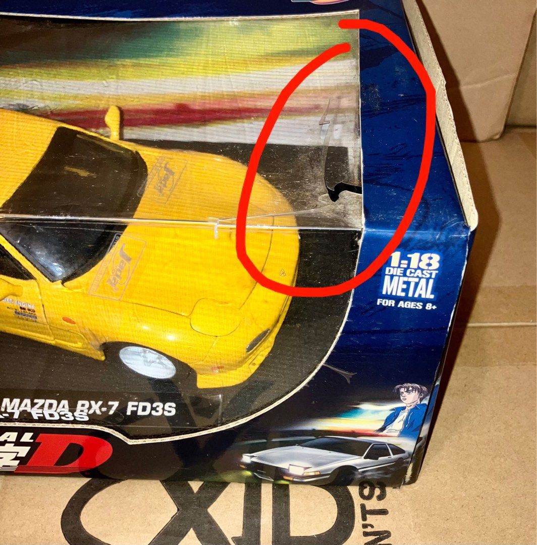 20 Jada Toys 1/18 MAZDA RX-7 FD 3S INITIAL D 頭文字D 首版特別版(有2個人仔) 全新, 興趣及遊戲,  玩具& 遊戲類- Carousell