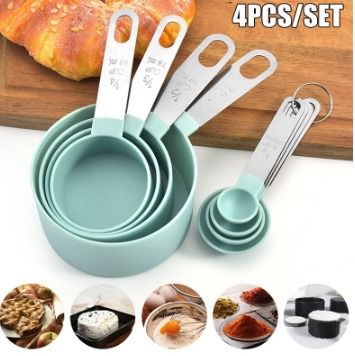 20Pcs Stainless Steel Measuring Cups & Spoons Set Kitchen Food-Grade Measure  Cup