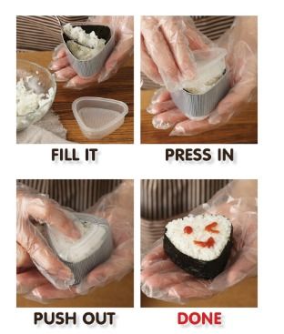2pcs/set diy sushi mold onigiri rice
