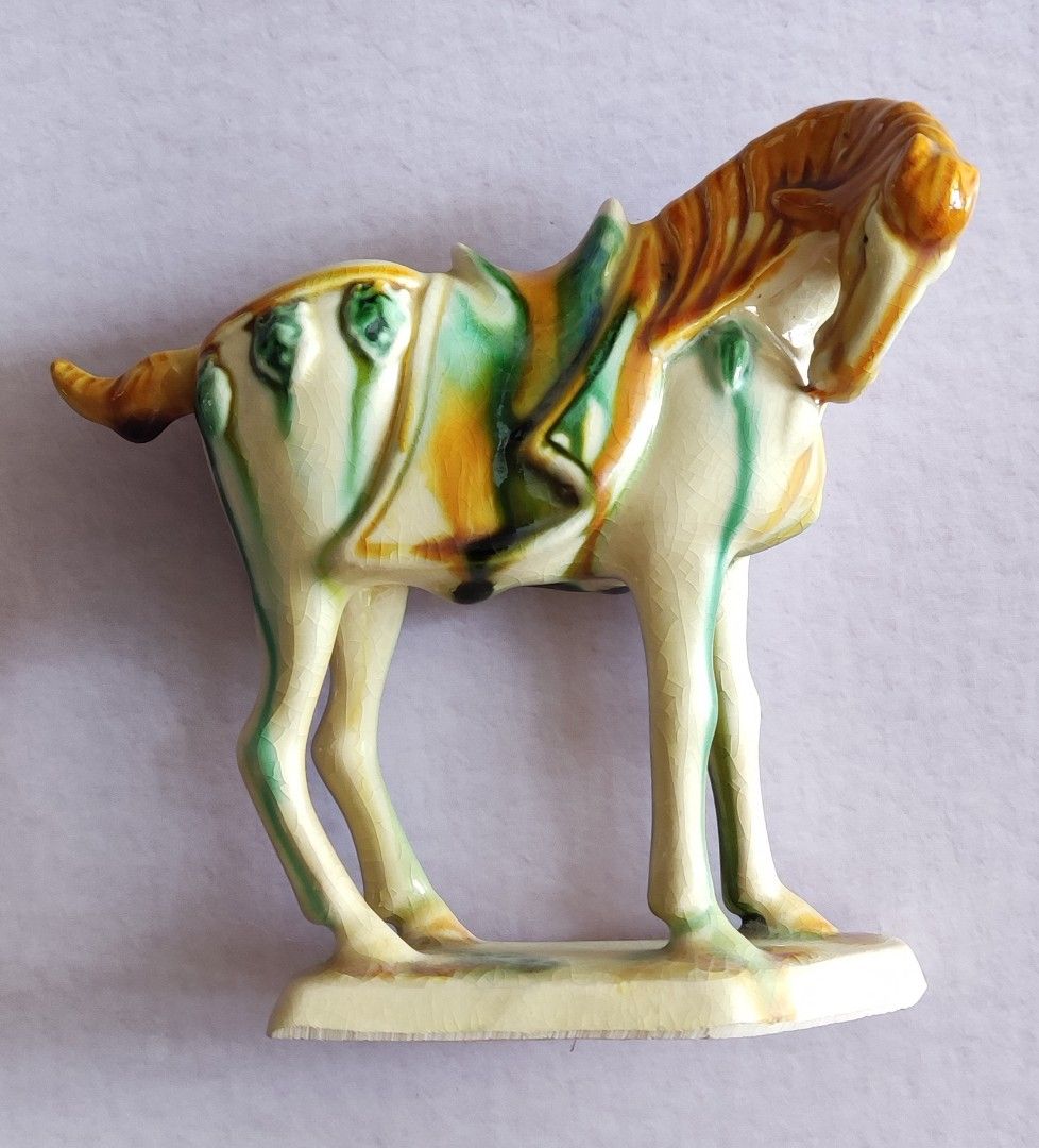 唐三彩馬陶瓷馬駿擺設Tang Tri-Color Glazed Ceramics Horse