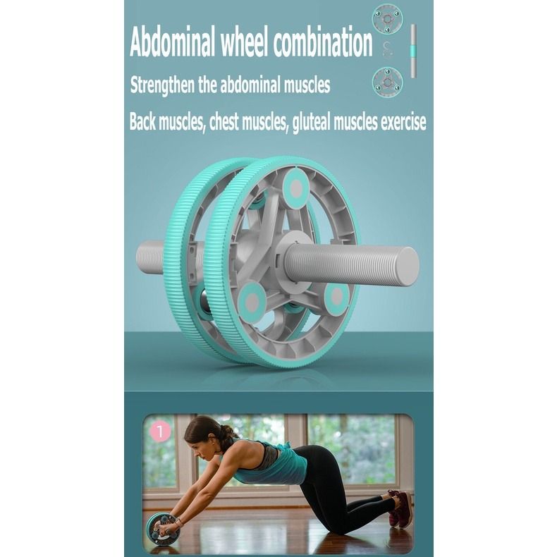 Abs Wheel Exercise Gym Roller Abdominal Core Fitness Muscle Trainer ...