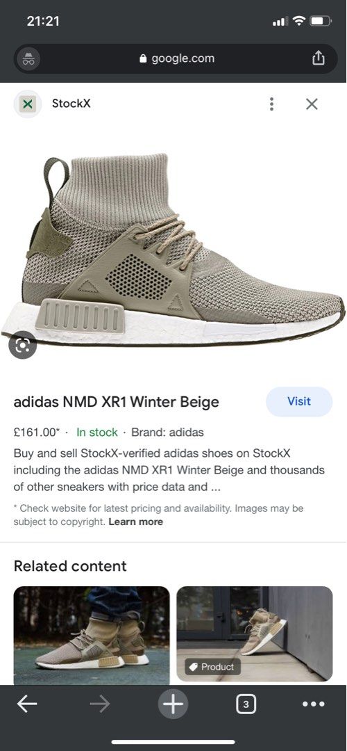Adidas nmd hotsell xr1 winter beige