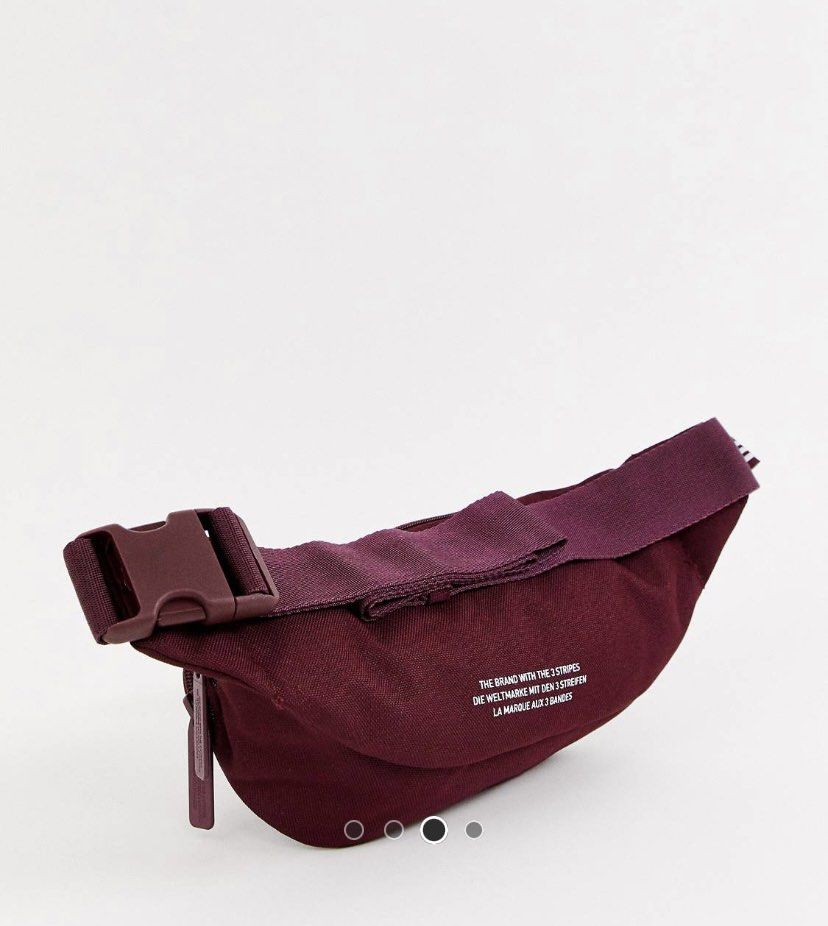 Adidas original trefoil bumbag in burgundy Women s Fashion Bags
