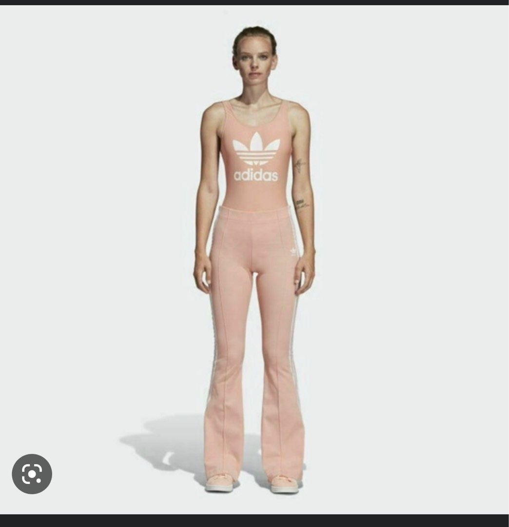Adidas originals three stripe clearance cigarette pants in pink