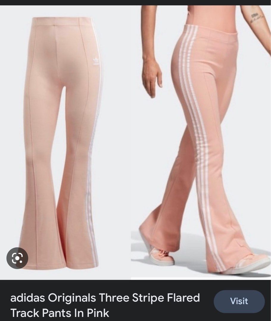 Adidas originals three stripe cigarette pants in pink store
