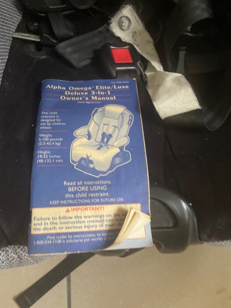 Alpha omega car seat manual online
