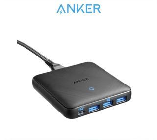 Anker 65W 4 Port PIQ 3.0 & GaN Fast Charger Adapter, PowerPort Atom III Slim Wall Charger with a 45W USB C Port Fast Charger for Travel, Laptop, iPhone, Android