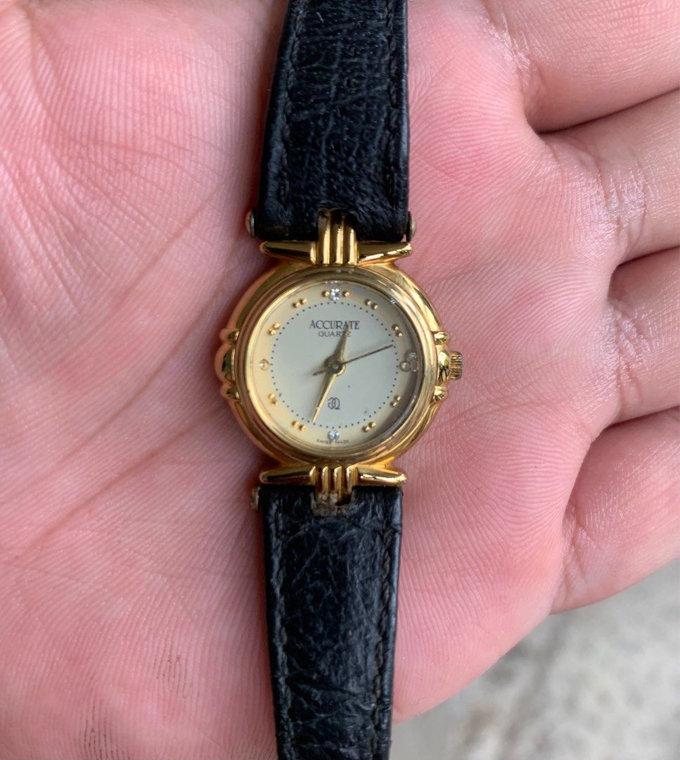 Accurate watch 22k gold plated 2025