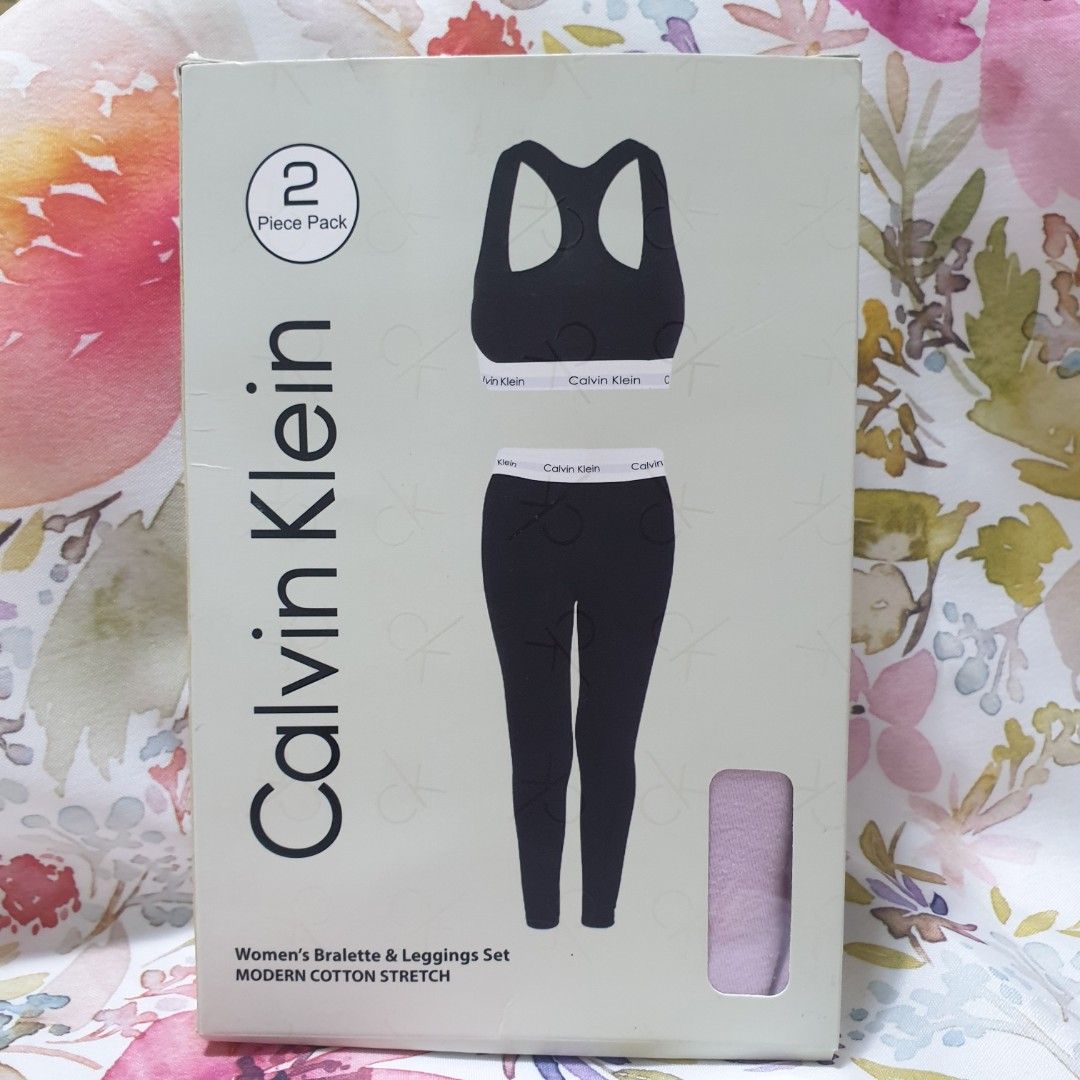 Authentic Calvin Klein Activewear Top and Leggings Set, Women's Fashion,  Activewear on Carousell