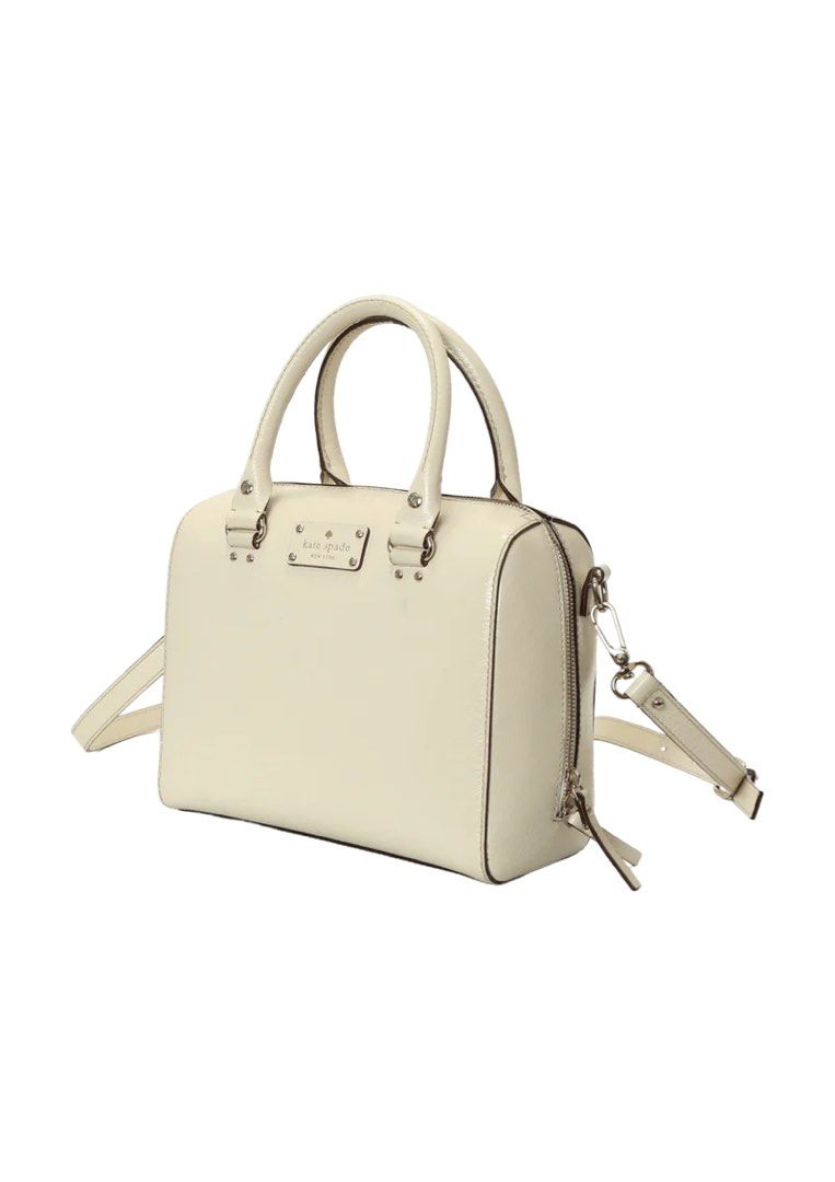 Alessa small shop pebbled leather satchel