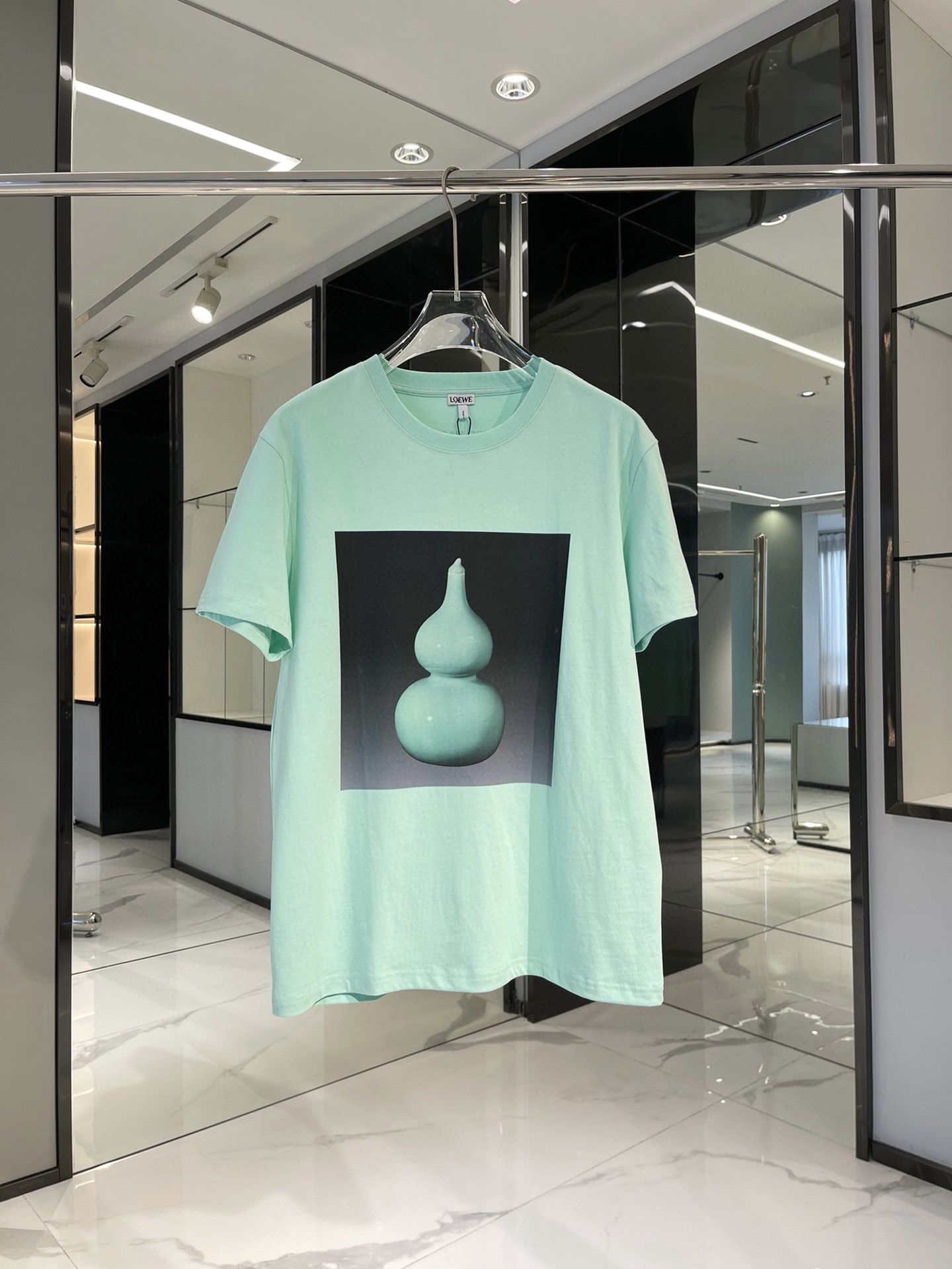 Authentic Loewe 2023ss ceramic series new gourd bottle printed T-shirt