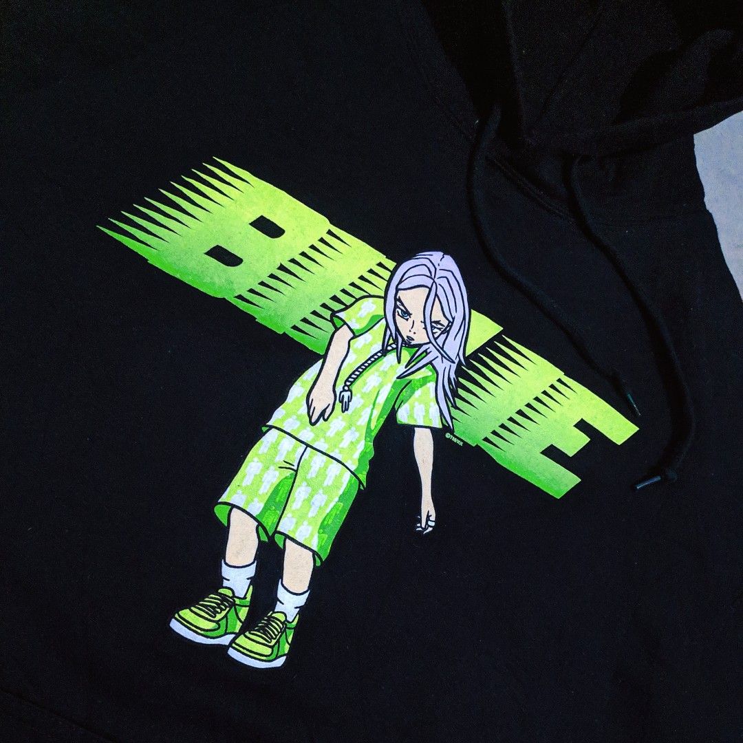 Billie Eilish X Takashi Murakami TM KK Racer Hoodie First Collaboration Dead Stock condition Fesyen Pria Pakaian Baju Luaran di Carousell