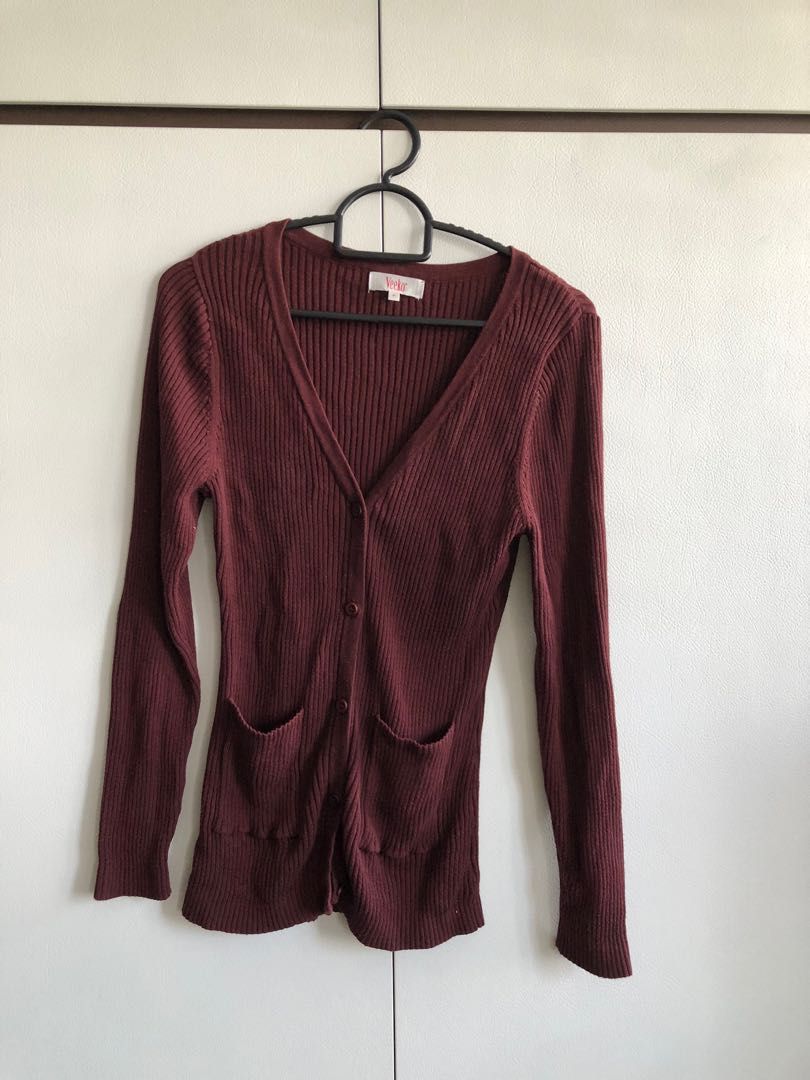 Red and on sale green cardigan