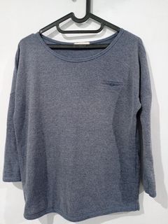 BLOUSE KAOS KNIT HALUS SEMI RAJUT