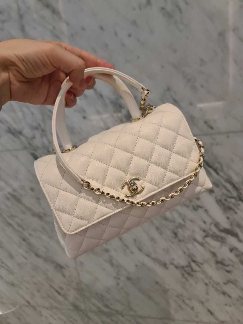 Chanel coco online handle white