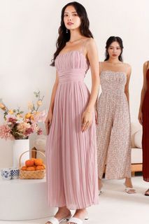 Bnwt Casey Chiffon Jumpsuit in Dusty Pink