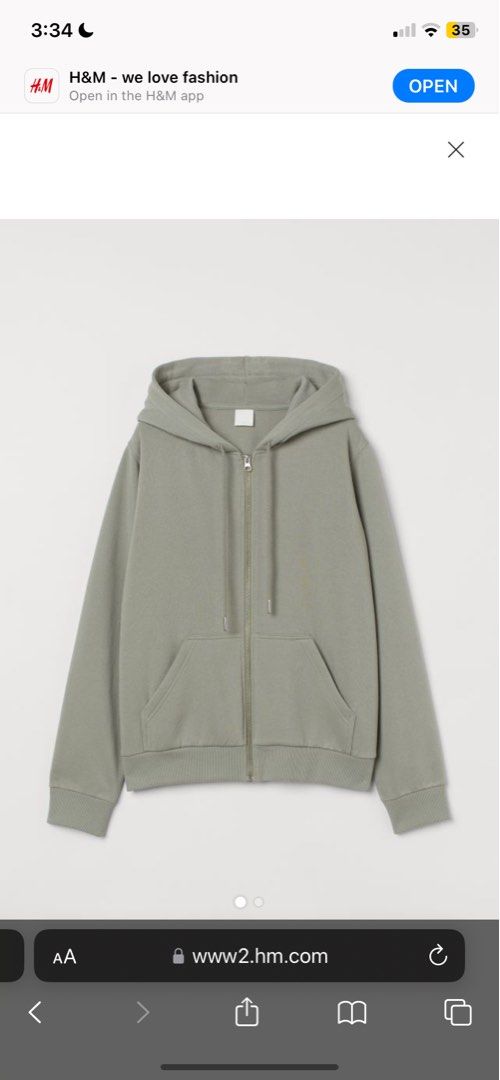 H and hot sale m green hoodie