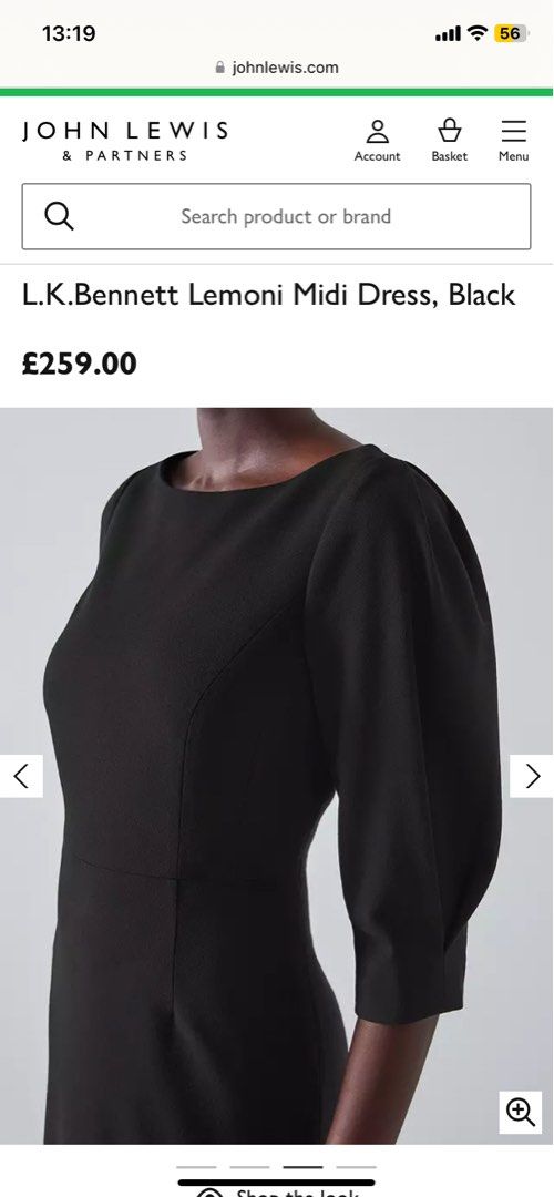 Brand New LK Bennett Lemoni Black Dress UK6