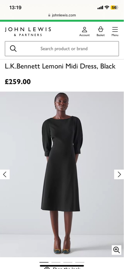 Brand New LK Bennett Lemoni Black Dress UK6