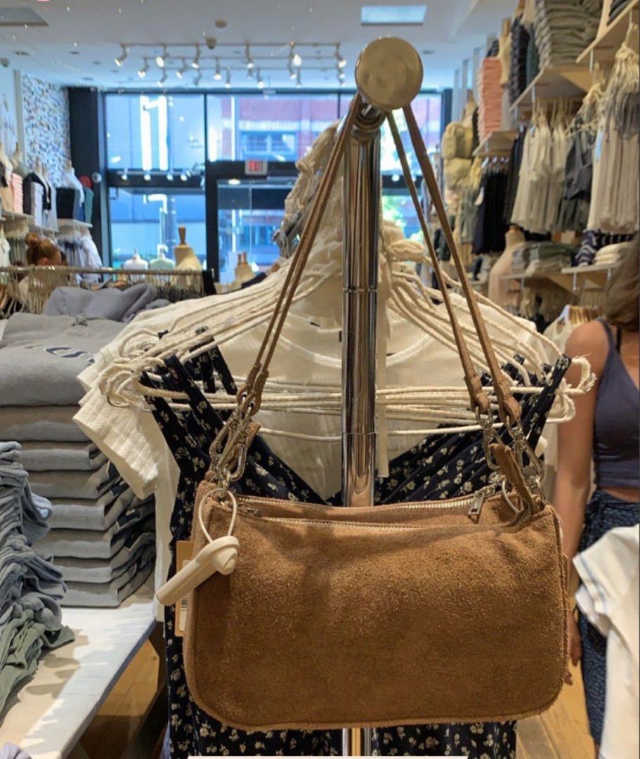 BRANDY MELVILLE martina brown suede shoulder bag