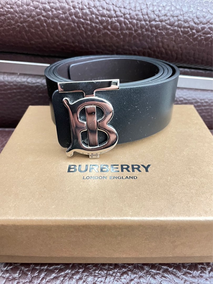 全新BURBERRY真皮帶, 他的時尚, 手錶及配件, 腰帶在旋轉拍賣